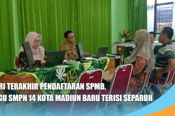 Hari Terakhir Pendaftaran SPMB, Pagu SMPN 14 Kota Madiun Baru Terisi Separuh