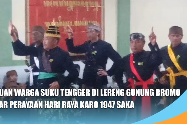 Ribuan Warga Suku Tengger di Lereng Bromo Gelar Perayaan Hari Raya Karo 1947 Saka