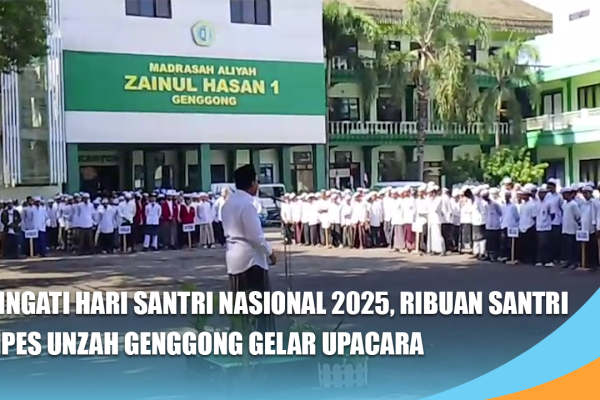 Peringati Hari Santri Nasional 2025, Ribuan Santri Ponpes Unzah Genggong Gelar Upacara